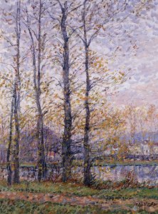 The Banks of the Oise ved Precy; Les Bords de l"Oise a Precy, af Gustave Loiseau