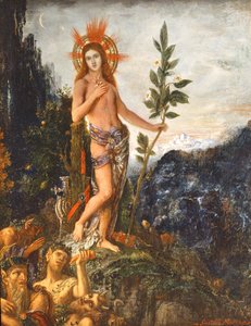 Apollo modtager hyrdernes tilbud af Gustave Moreau