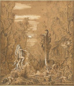 Herkules og hydraen fra Lerna af Gustave Moreau