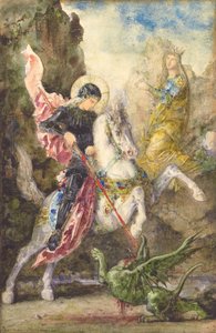 St. George og dragen, 1869 af Gustave Moreau