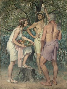 Retur af felterne (triptykon, lateral del) af Gustave Pierre