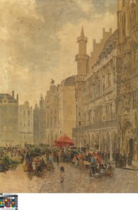 Grande Place i Bruxelles af Gustave Walckiers