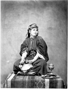 Harem Slave, Algeriet, 1859 (albumin print fra vådt kollodium negativ)
