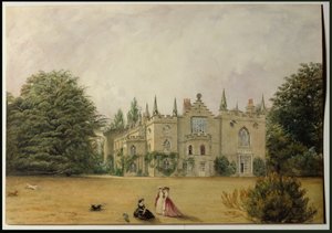 Udsigt over Strawberry Hill, Middlesex fra haverne (wc)