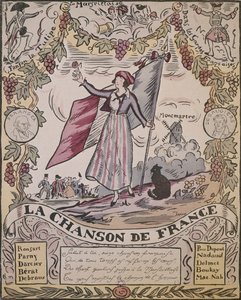 Allegori af fransk sang (farve litho)