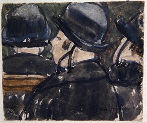 Chapeaux aux Brides (akvarel på papir) af Gwen John