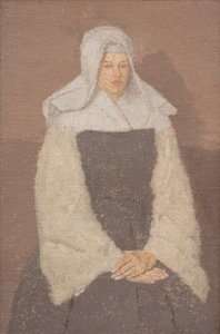 Portræt af en ung nonne, ca. 1918-19 (olie på lærred) af Gwen John