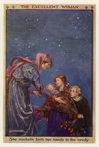 Den fremragende kvinde (farvelitografi) af Gwynedd M. Hudson