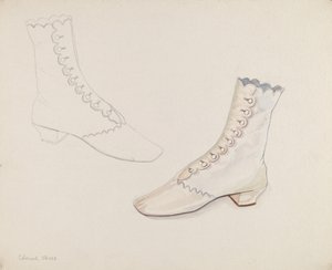 Quaker bryllupssko, ca. 1936. af Gwyneth King