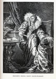 Elizabeth underskriver Marys dødsdom, 1882 af Gyula Benczúr