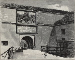 Porten til den gamle fæstning i Komárno, 1890