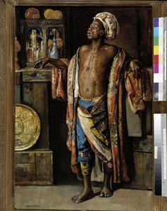 Antikvitetshandleren. Maleri af Gyula Tornai (1861-1928). fundamentet udseende af Porovence, Marseille af Gyula Tornai
