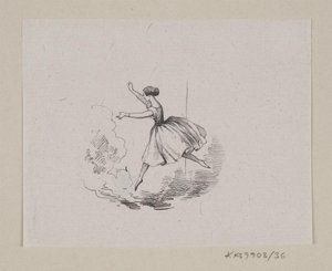 Illustration til "Den standhaftige Tinsoldat" i H.C. Andersen, "Eventyr og Historier", Bind 1