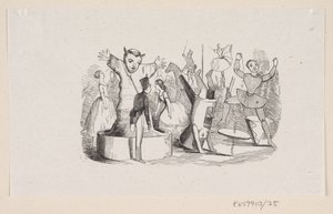 Illustration til "Den standhaftige Tinsoldat" i H.C. Andersen, "Eventyr og Historier", Bind 1 af H.P. Hansen