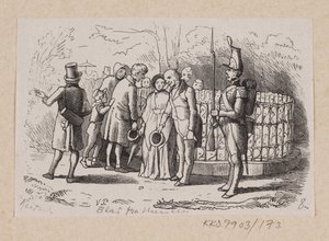 Illustration til "Et Blad fra Himlen" i H.C. Andersen, "Eventyr og Historier", Bind 2 af H.P. Hansen