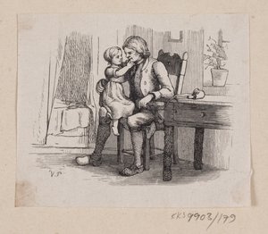 Illustration til "Ib og lille Christine" i H.C. Andersen, "Eventyr og Historier", Bind 2 af H.P. Hansen