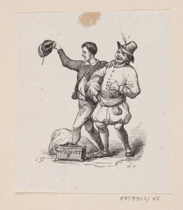 Illustration til "Kejserens nye Klæder" i H.C. Andersen, "Eventyr og Historier", Bind 1 af H.P. Hansen