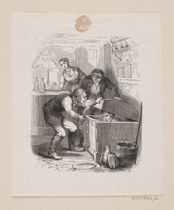 Illustration til "Lille Claus og store Claus" i H.C. Andersen, "Eventyr og Historier", Bind 1 af H.P. Hansen