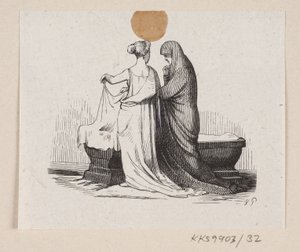 Illustration til "Lykkens Kalosker" i H.C. Andersen, "Eventyr og Historier", Bind 1 af H.P. Hansen