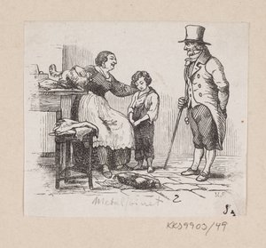 Illustration til "Metalsvinet" i H.C. Andersen, "Eventyr og Historier", Bind 1 af H.P. Hansen