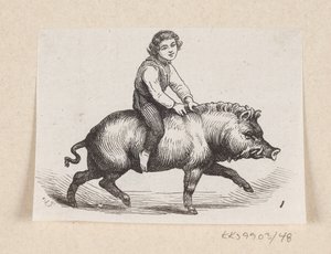 Illustration til "Metalsvinet" i H.C. Andersen, "Eventyr og Historier", Bind 1 af H.P. Hansen