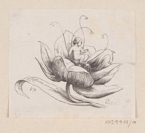 Illustration til "Tommelise" i H.C. Andersen, "Eventyr og Historier", Bind 1