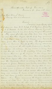 Brev fra H. T. Reid, hovedkvarter, Post of Providence, Louisiana, til brigadegeneral Elias S. Dennis, 22. juni 1863 af H.T. Reid