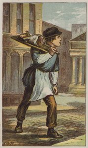 Butcher Boy (farve litho) af H.W. (after) Petherick