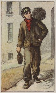 Skorstensfejer (farve litho) af H.W. (after) Petherick