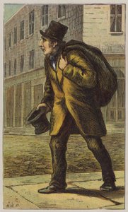 Gammel tøjmand (farve litho) af H.W. (after) Petherick