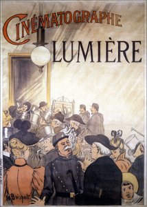Reklameplakat af H. Brispot for biografen af brødrene Lumière, begyndelsen af det 20. århundrede.