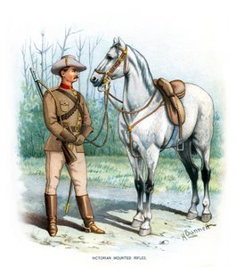 Victorianske monterede rifler, c1890.