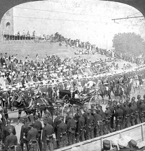 Procession af Maharajahs, Delhi, Indien, 1912.
