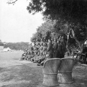 HM Amir, Lord Kitchener og personale, Agra, Indien, 1900-tallet.