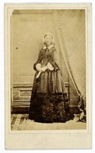 Carte-de-visite af Florence Nightingale, ca. 1858 (bw foto) af H. Hering