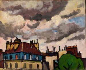 Hustage og skyer, Paris af H. Lyman Sayen