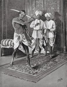 Malik Naib Kafurs sidste handling, AD 1316 (litografi) af H. M. (after) Burton