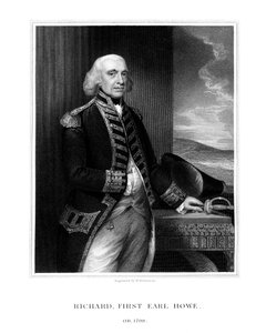 Richard Howe, 1st Earl Howe, britisk admiral, 1832. af H. Robinson