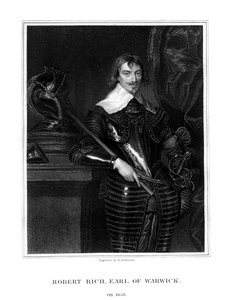 Robert Rich, 2. jarl af Warwick, engelsk kolonialadministrator, 1827 af H. Robinson