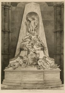 Monument til Lord Chatham ved Westminster Abbey, London af H. Villiers