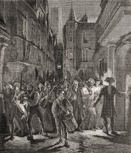 Paris bevogtet af folket, indgraveret af Pannemaker-Ligny (gravering) af H. de la (after) Charlerie