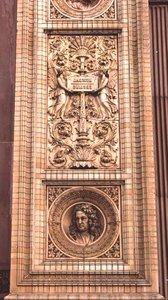 Detalje af facaden på Hamburger Kunsthalle (foto) af H. v. d. Schirrmacher G. T. and Erbe A. Hude