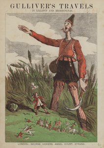 Gullivers rejser i Lilliput og Brobdingnag (farve litho)
