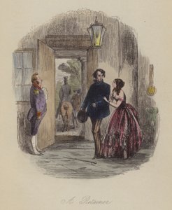 Illustration til Lewis Arundel eller The Railroad of Life af Frank E Smedley (farvet gravering) af after Hablot Knight Browne