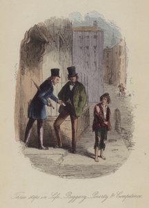 Illustration til Lewis Arundel eller The Railroad of Life af Frank E Smedley (farvet gravering)