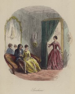 Illustration til Lewis Arundel eller The Railroad of Life af Frank E Smedley (farvet gravering) af after Hablot Knight Browne