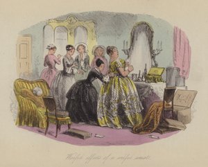 Illustration til Lewis Arundel eller The Railroad of Life af Frank E Smedley (farvet gravering) af after Hablot Knight Browne