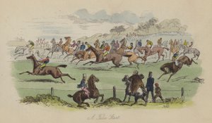 Illustration til Lewis Arundel eller The Railroad of Life af Frank E Smedley (farvet gravering) af after Hablot Knight Browne