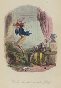 Illustration til Lewis Arundel eller The Railroad of Life af Frank E Smedley (farvet gravering) af after Hablot Knight Browne