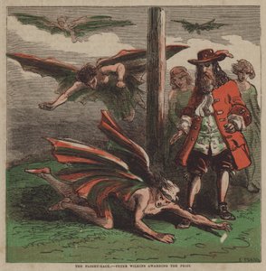 Flyveløbet, Peter Wilkins uddeler prisen (farve litho) af after Hablot Knight Browne